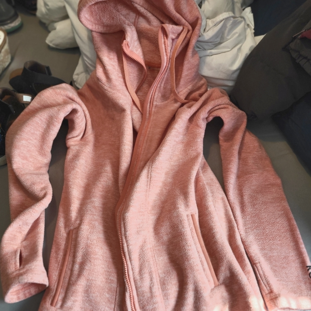 Women's sz xl roxy electric feeling zip up polar fleece hoodie